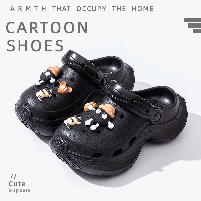 2025new arrivalthick sole goddess nightclub high heels clogs summerheight increaser toe beach sandals women's slippers