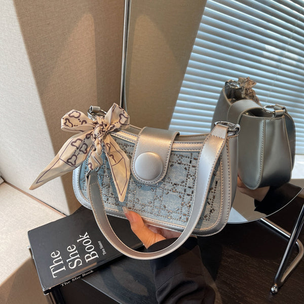 This year's popular small bag women's bag 2025 new shoulder bag foreign style underarm bag Internet celebrity explosion diamond messenger bag