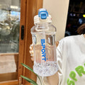 Summer sports water cup large capacity water bottle outdoor portable men's and women's plastic cup space cup ton ton bucket big belly cup