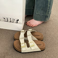Thick sole slippers women's summer outwear 2025new arrivalclassy beach super popular flip-flops non-slip birkenstock shoes sandals