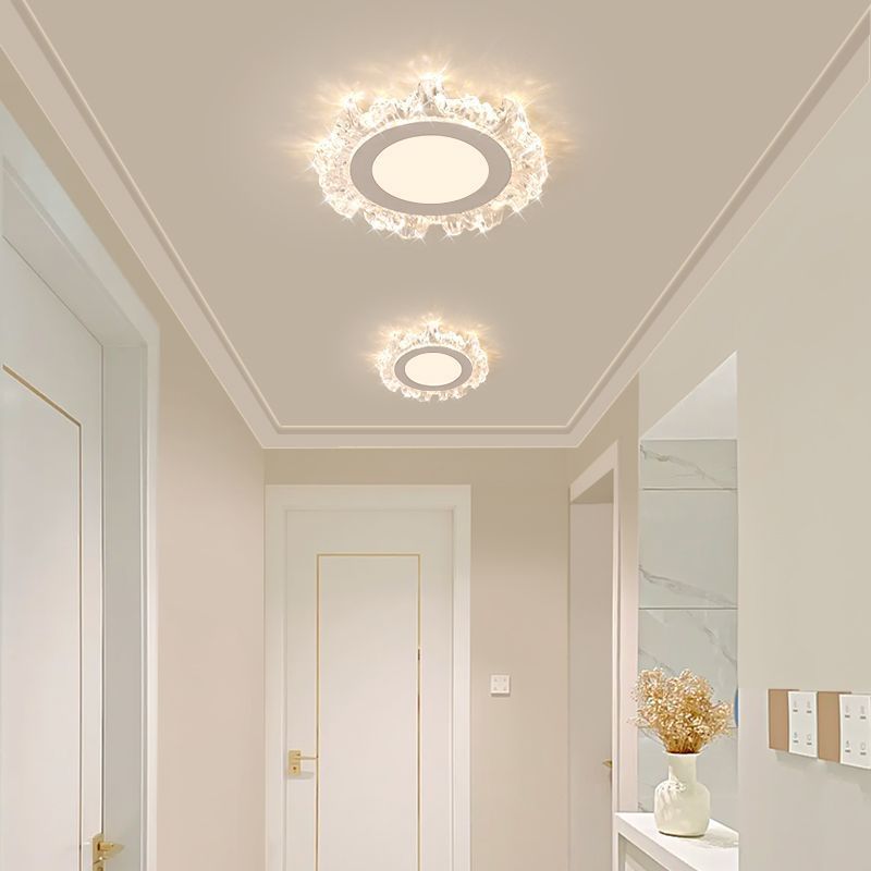 Minimalist ultra-thin aisle corridor light, entryway downlight, led human body induction balcony ceiling light, stairwell light