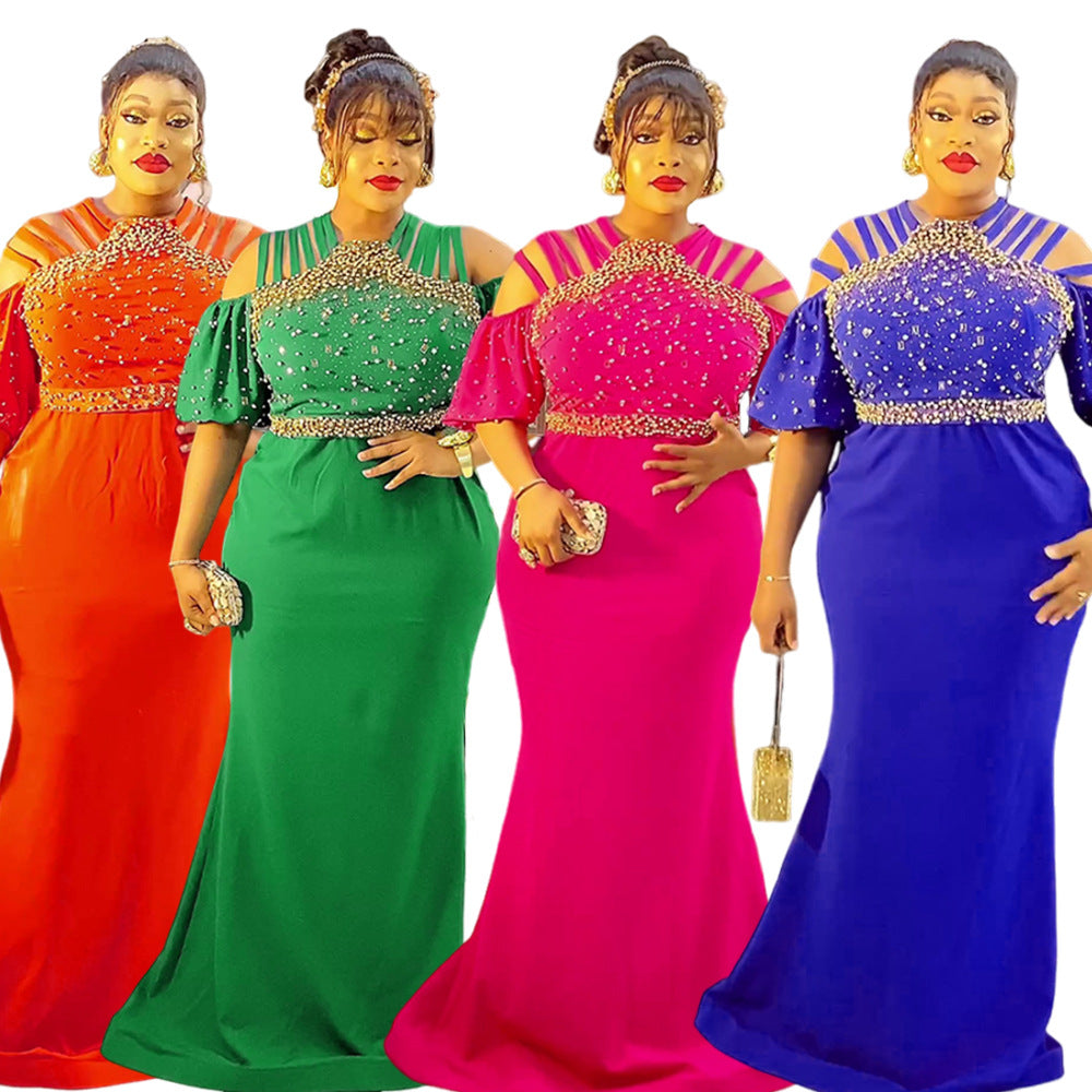 European and american export african women's clothing   plus size dresses halloween banquet party evening gowns