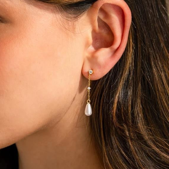 New creative korean style minimalist teardrop dangle earrings, long tassel earrings, streamline earrings, women's gift wholesale