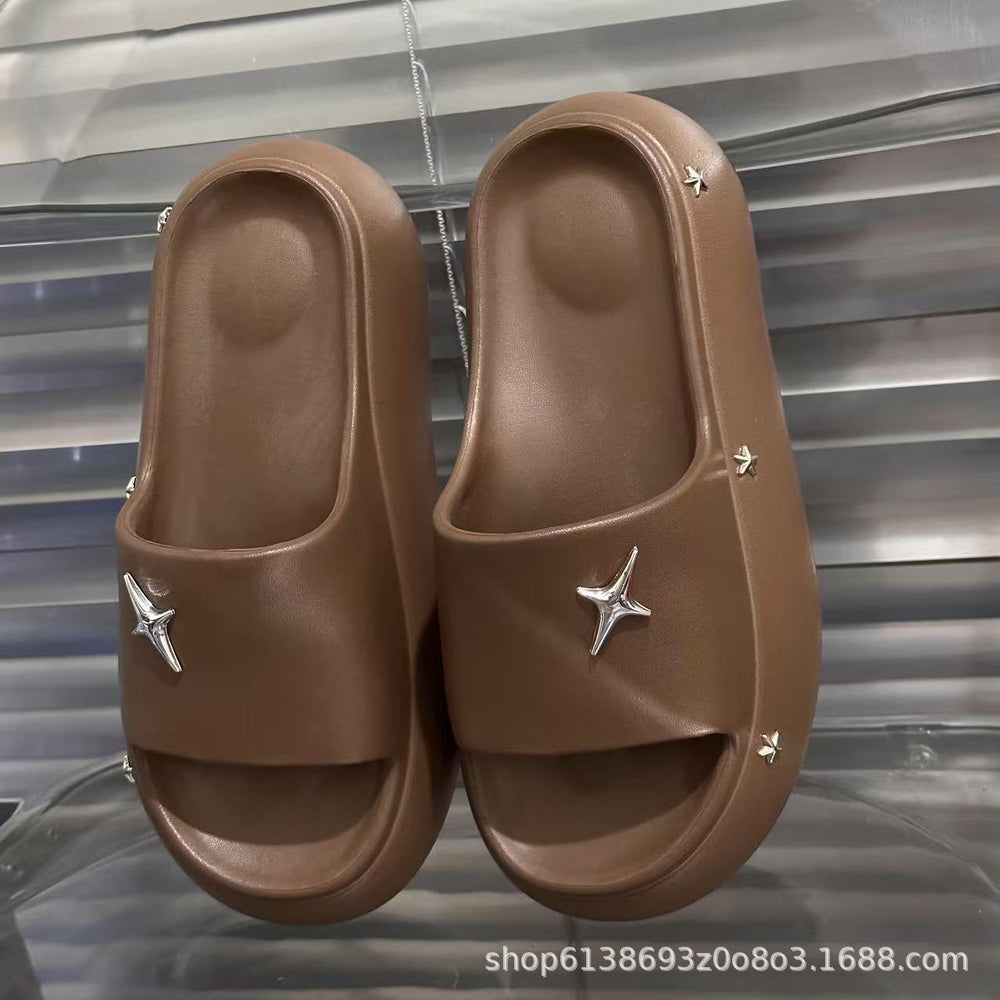 Thick sole slippers women's summernew arrivaloutwearplatform shoes bottom slippers non-slip heightening beach shoes lazy sandals wholesale