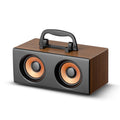 New wooden bluetooth speaker with high volume 3d surround sound, usb drive, radio, and multifunctional retro audio system