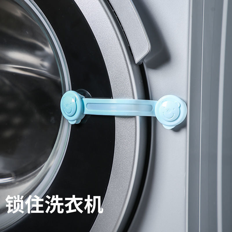 Wholesale double-lock child safety drawer locks - anti-pinch hand protection strips for baby safety - childproof door lock buckles & hook locks