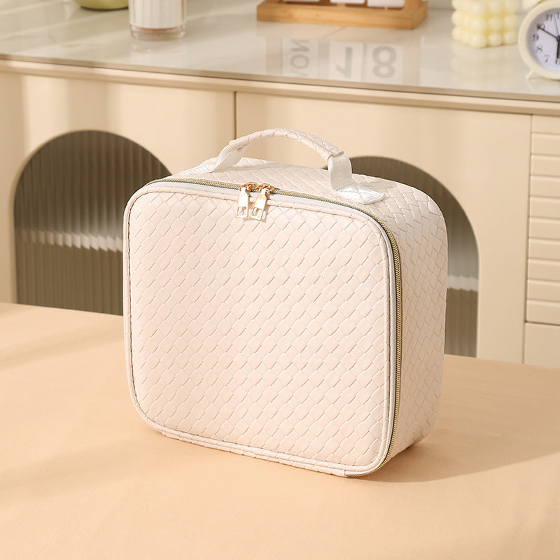 Beilian large-capacity cosmetic bag portable travel high-value cosmetic case with mirror classification cosmetic storage box