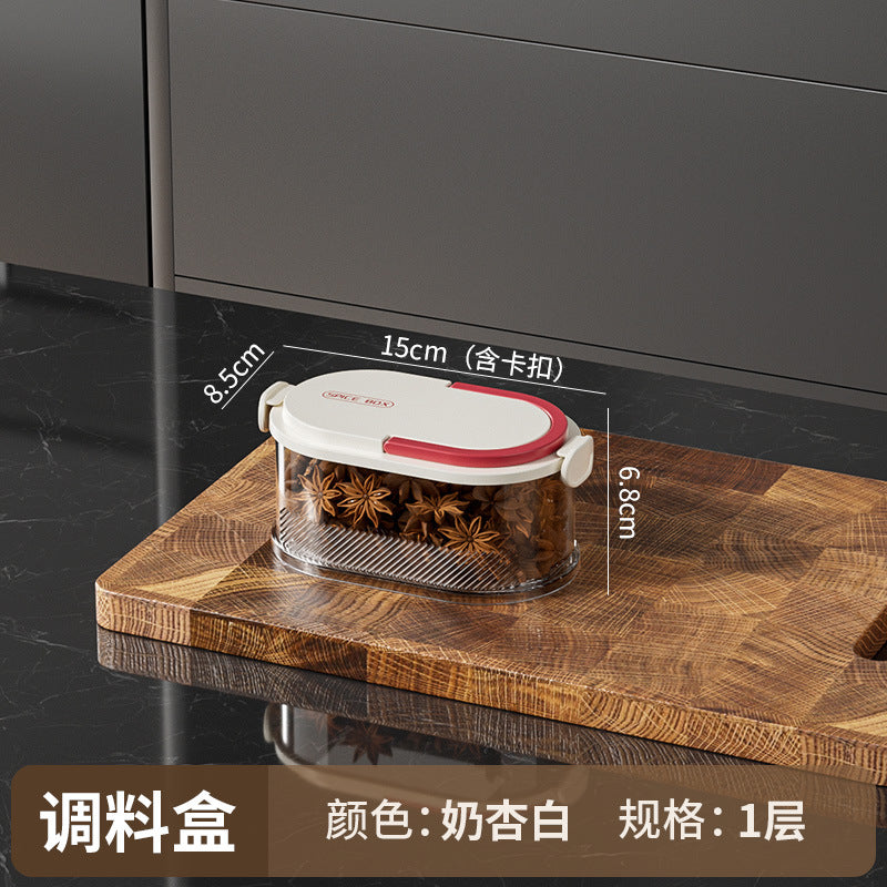Kitchen spice sealed storage box food grade onion ginger garlic seasoning fresh-keeping box can be stacked with miscellaneous grain classification storage tank