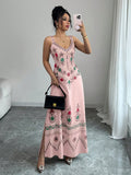 Amazon fashion cross-border women's retro sweet new slit dress
