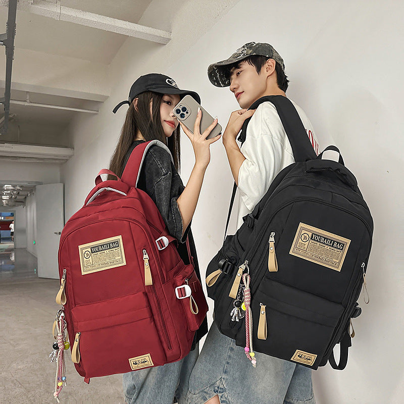 School bag junior high school girl student backpack high school college student travel backpack large capacity nylon backpack male wholesale