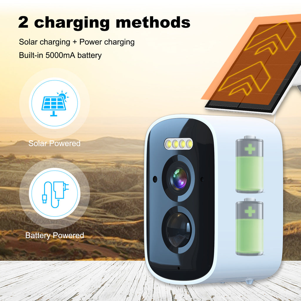 Factory direct sales magnetic battery camera 5MP high definition pixel,   explosion waterproof surveillance camera