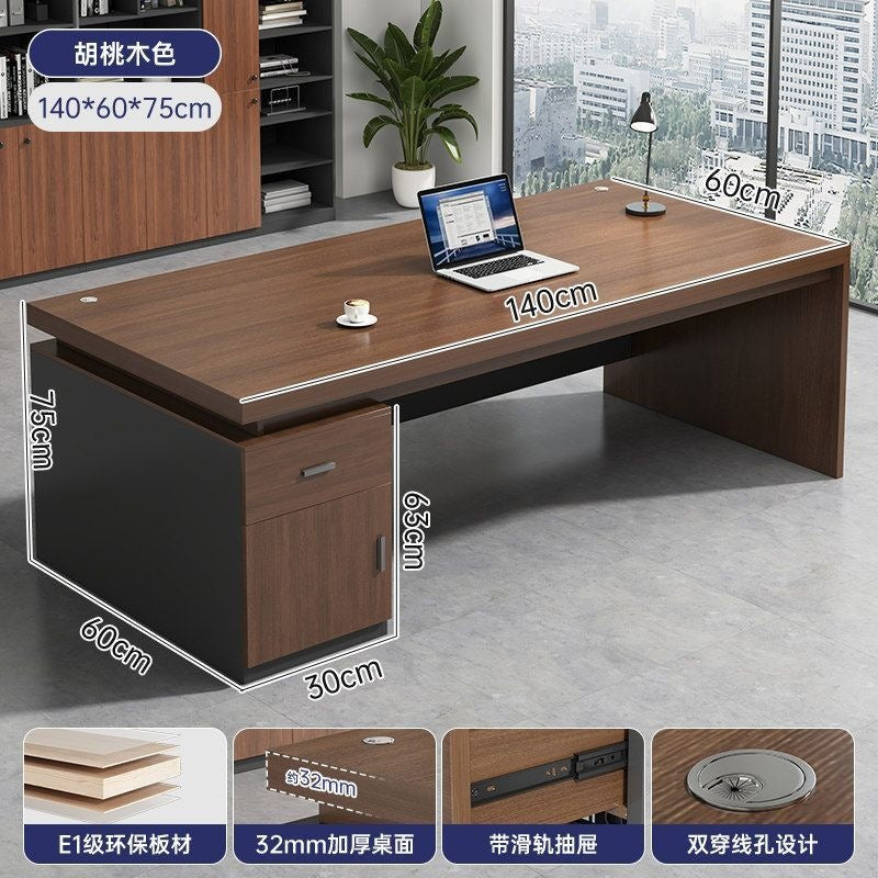 Office desk - minimalist modern manager desk, employee workstation, home computer desk, student study desk, executive desk