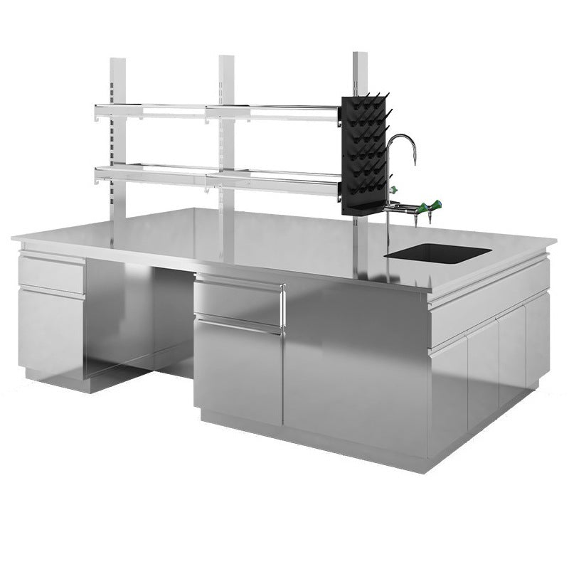 Laboratory Stainless Steel Experimental Bench School Physical Chemistry Experimental Side Bench Central Bench Workbench Conventional Operating Bench