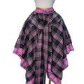 European and american cross-border women's fashion:  summer new arrival - high-waisted plaid tie-up asymmetrical a-line midi skirt