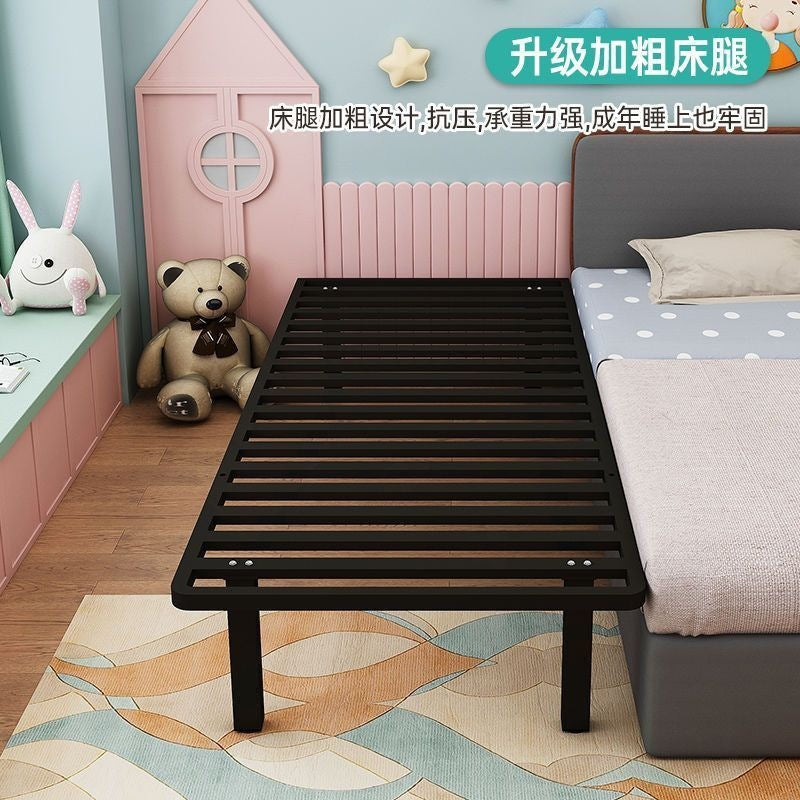Spliced bed, soft-packed bed, widened iron kids bed, large bed, adults can sleep, spliced iron frame bed with guardrail crib