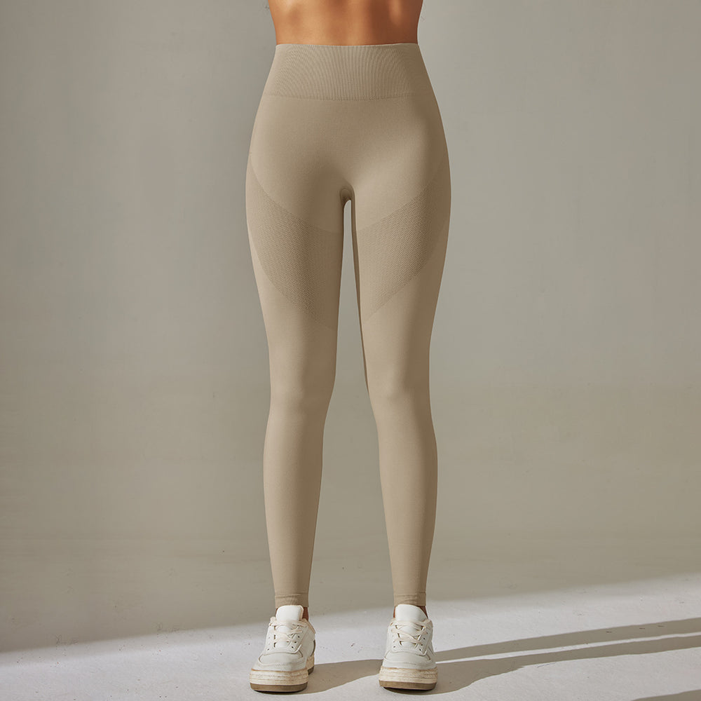 New arrivalhigh waist hip lifting tummy control tights seamless yoga wear breathable sweat-absorbent running sports fitness pants peach pants