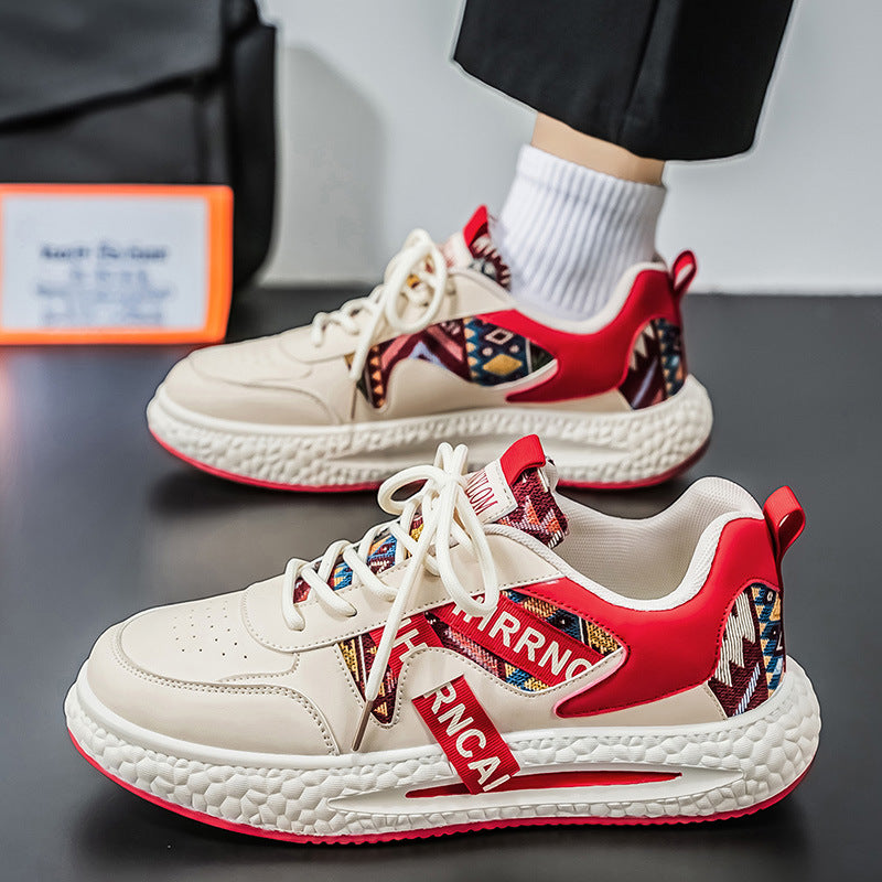 2026 spring new men's shoes trendy athletic casual shoes versatile men's soft sole non-slip thick sole wear-resistant dad shoes