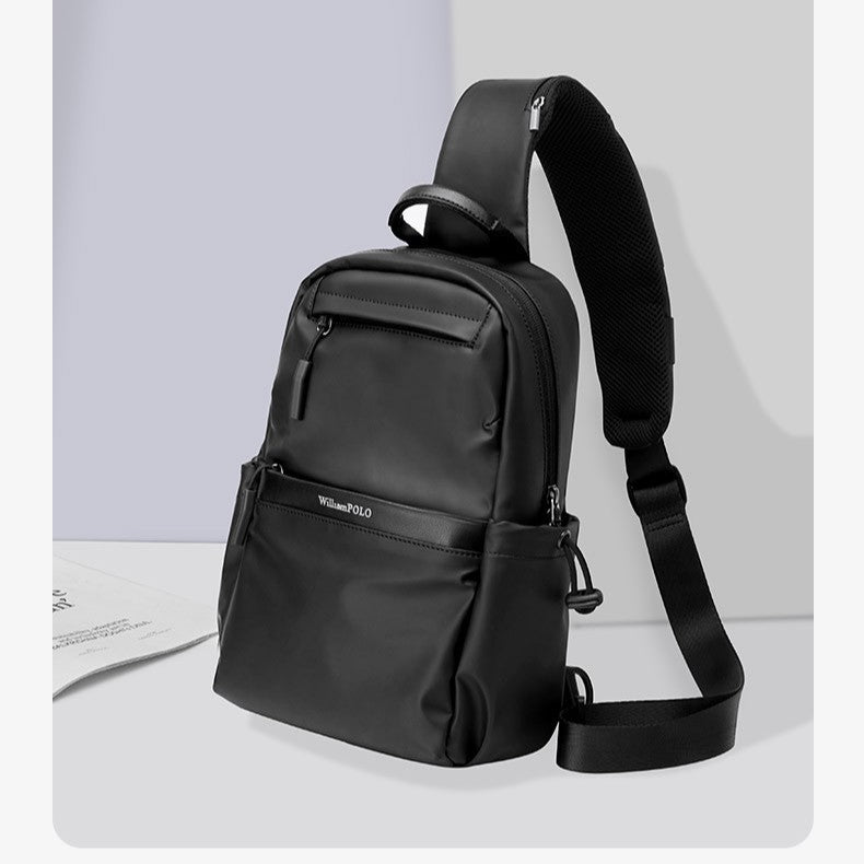 Emperor Paul Men's Shoulder Bag Stylish and Simple Chest Bag Large Capacity Commuter Casual Messenger Bag Waterproof Men's Bag