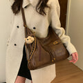 2025 retro multifunctional backpack women's bag new autumn and winter versatile crossbody bag large capacity commuter tote bag trendy