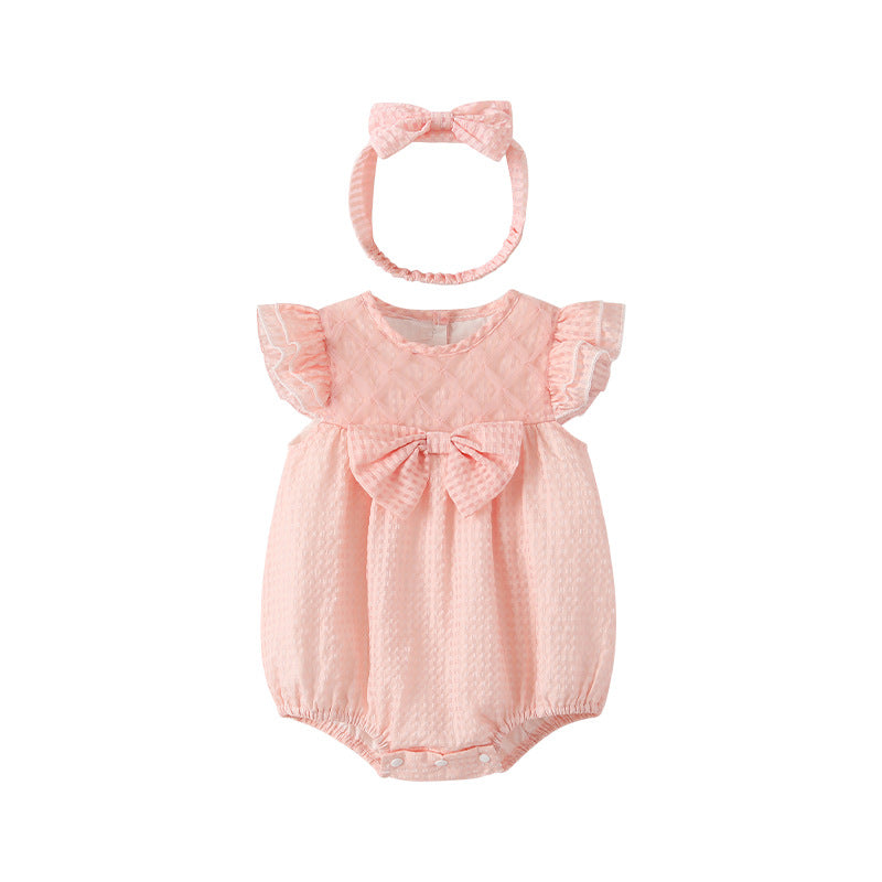 Wholesale baby clothes summer thin newborn clothes baby girl one-piece type a triangle bag butt clothes summer
