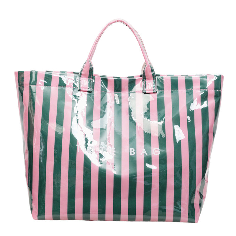 Printed letter large capacity tote bag - 2026 new spring trendy minimalist casual women's handbag tote