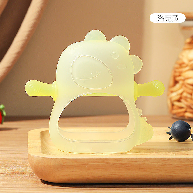 Babe elephant baby toothpaste baby molar stick anti-eating hand artifact baby gnawing glue silicone toy 0-1 years old