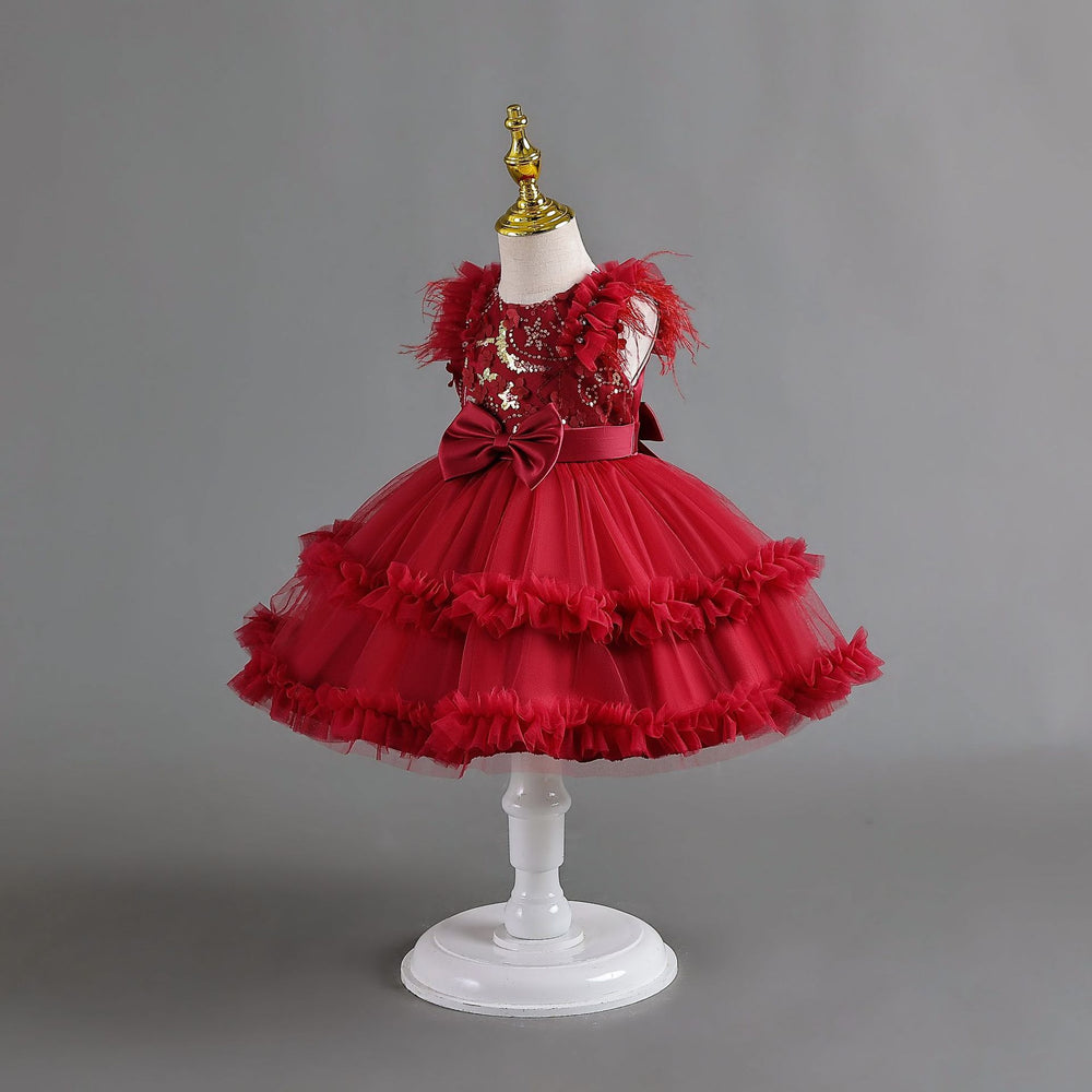 New arrivalin stockkids dress tutu cake princess dress baby girl first birthday dress baby dress