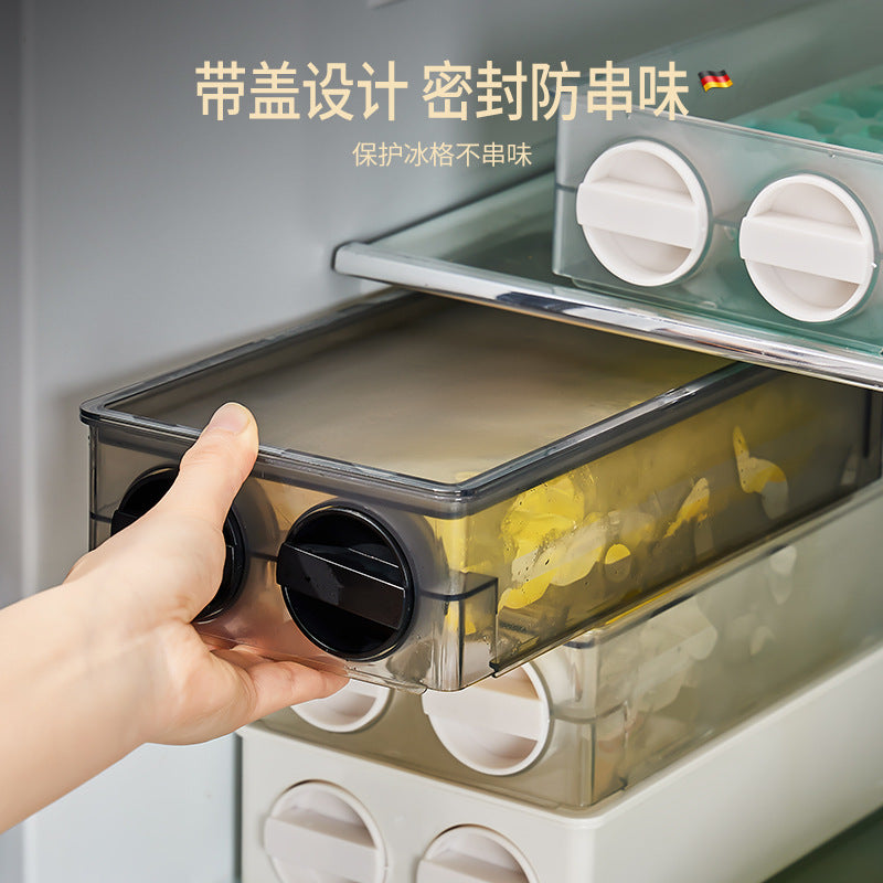 One bite summer household refrigerator large-capacity ice storage box ice box commercial wholesale ice mold rotating ice grid