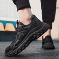Spring men's shoes 2025 new black athletic casual work shoes - waterproof, slip-resistant, wear-resistant, durable, and trendy work safety shoes