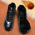Men's spring new thick-soled fleece-lined warm dad shoes, versatile high-top athletic shoes for young men, men's casual shoes