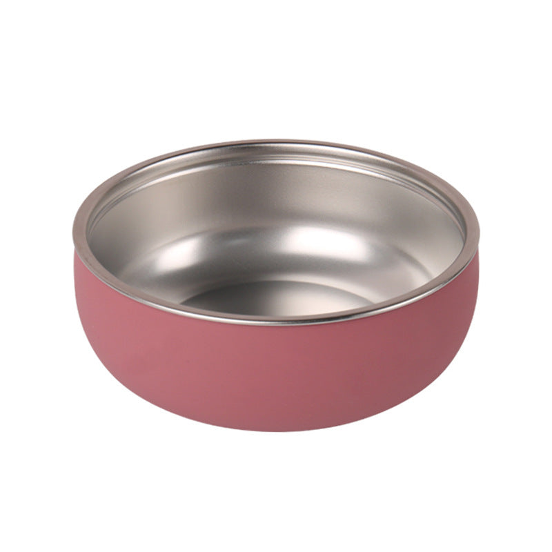 Factory new baby silicone stainless steel tableware set creative product 304 stainless steel children's silicone tableware bowl