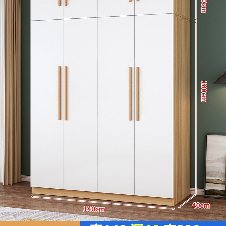 Wardrobe household bedroom wardrobe economical rental room small apartment simple assembly solid wood storage large wardrobe