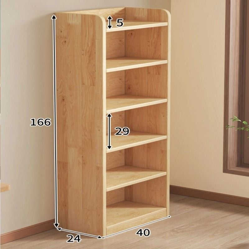 Solid wood bookshelf living room simple floor bookcase student storage rack children's home multi-layer bedroom storage cabinet
