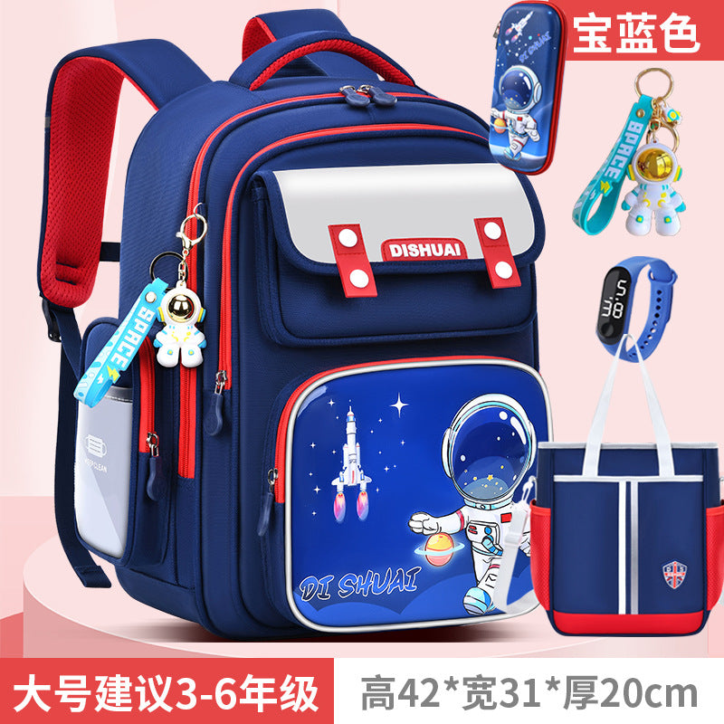Elementary school backpack for boys, grades 1-2, ages 3-6, lightweight, child-friendly, spine-protecting, 2026 new model