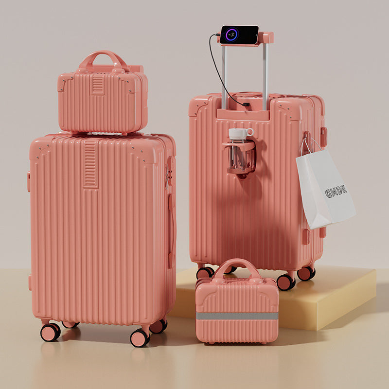 New child and mother suitcase silent universal wheel 20 inch boarding case large capacity trolley case 26 inch wedding case password