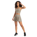 Spring/summer dopamine dressing: pleated tennis skirt & sexy cami yoga tank top workout set for women