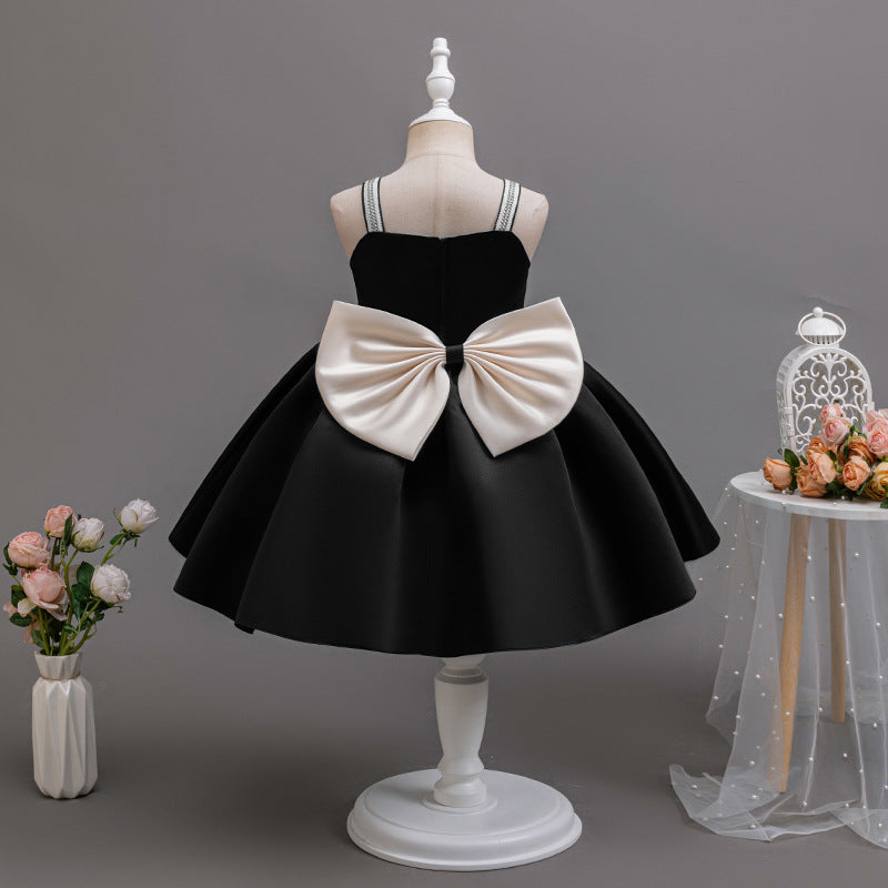 girl dress new arrival baby baby dress bowsexport shoulder strap vest skirt