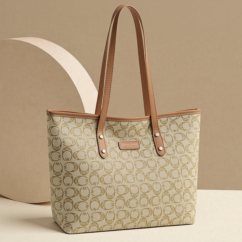 2026 new large capacity tote bag - stylish and versatile shoulder bag, trendy printed minimalist women's bag, commuter tote