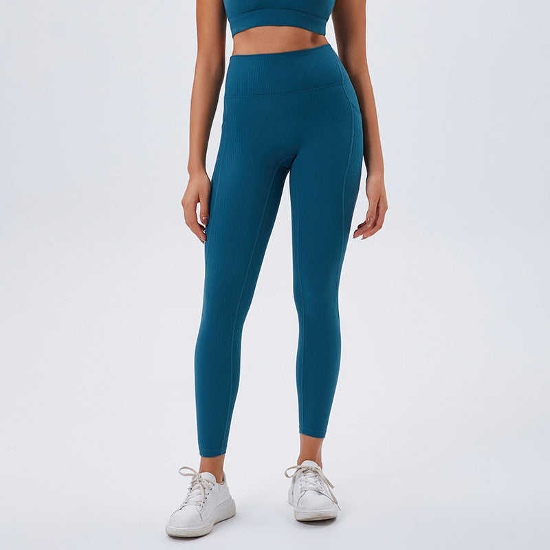 eco-friendly recycled fabric yoga pants - women's high-waisted butt-lifting running fitness leggings - yoga outdoor sports trousers