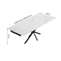 Italian light luxury sintered stone dining table - modern minimalist design, direct from the manufacturer, customizable for home use, rectangular, extendable, and foldable