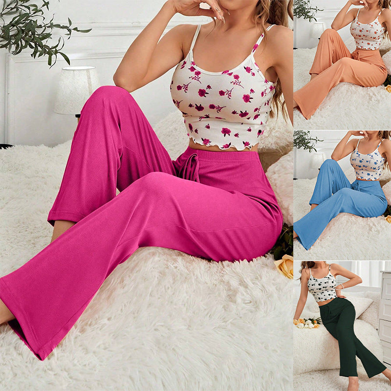 new  women's loungewear set - european & american style cami top and pants, casual comfort sleepwear, suitable for wearing outdoors