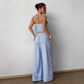 american suitstripes vest and stretch straight-leg pants casualtwo-piece set direct supply