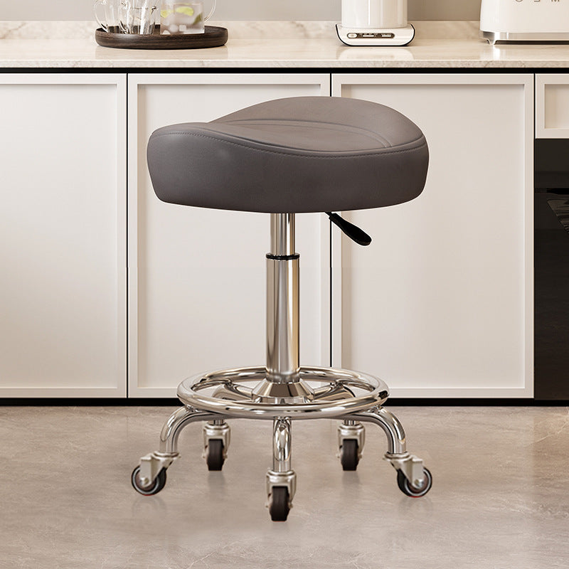 Saddle Chair Kitchen Cooking Chair Front Desk Cashier High Stool Universal Wheel Lifting Chair Beauty Barber Stool