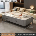 [no installation required] 130 chanel slate + gray cabinet black airplane leg coffee table