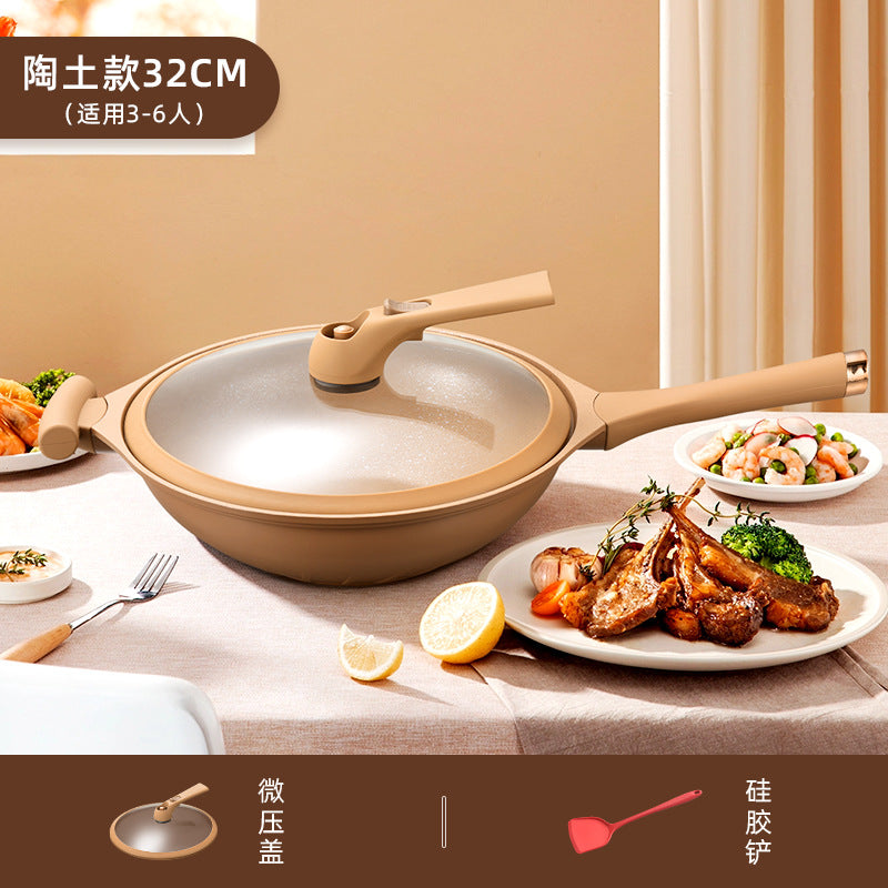 Household clay pot non-stick pot micro-pressure cooking pot health non-stick frying pan die-cast pot kitchen cooking pot wholesale