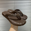 Eva flip-flops women's summer 2026 new french style flat bottom outdoor summer sandals beach wear fashion