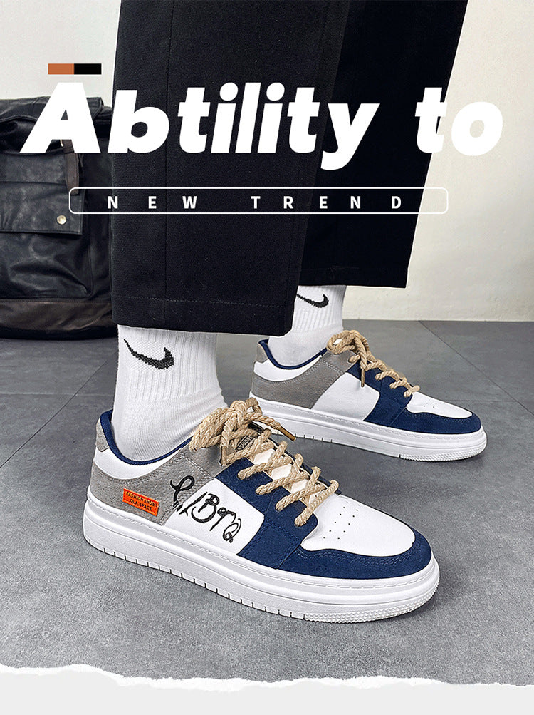 Men's spring 2025 new arrivals: low-top sneakers, versatile athletic casual shoes, trendy niche design, student footwear
