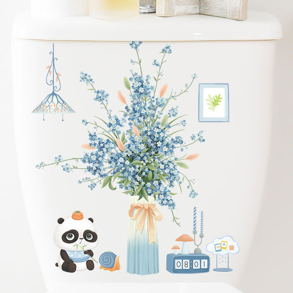 Waterproof toilet toilet toilet sticker tile toilet cover decorative dormitory creative little fresh cartoon panda