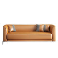 Small apartment leather sofa for living room and bedroom, minimalist modern style, suitable for rentals, three-seater apartment lounge, double-seater italian design