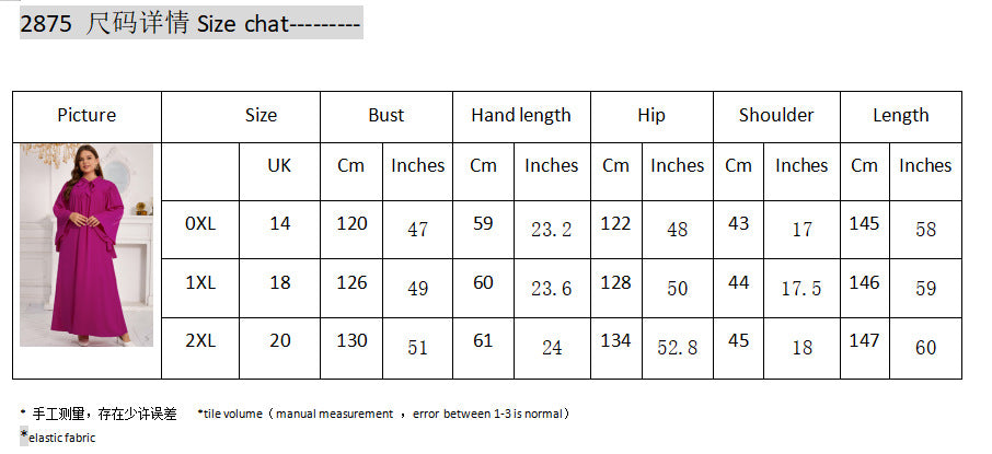 supply of plus size women's long skirts with bell sleeves and bows at special price